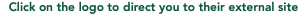 Click on the logo to direct you to their external site